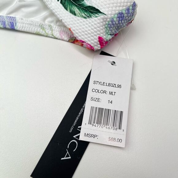 New La Blanca Mystic Palms Floral Print Hipster Bikini Bottoms - Picture 5 of 8